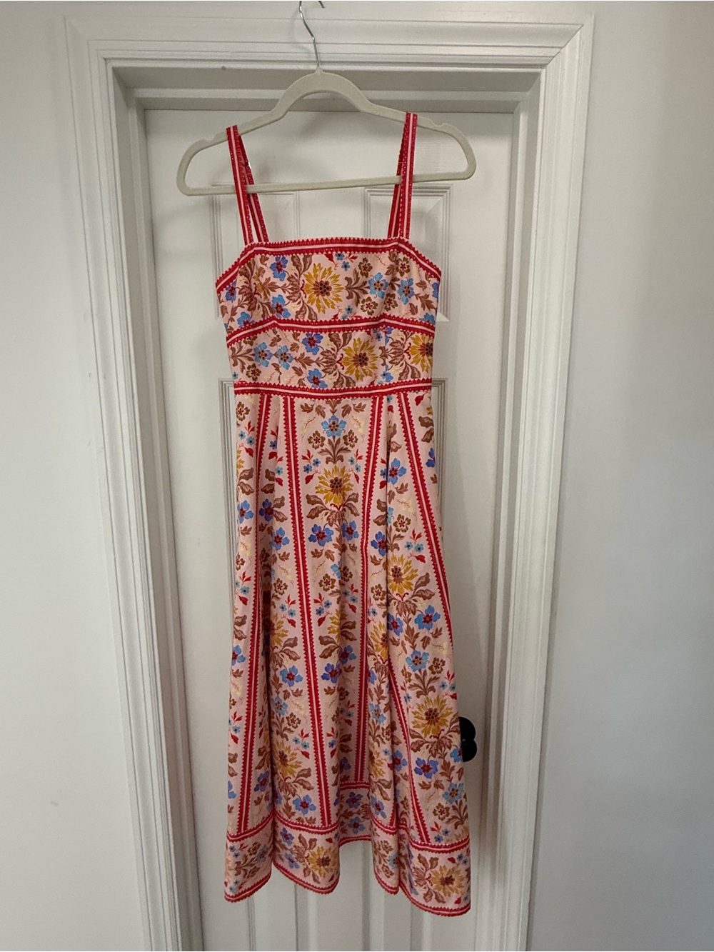 Hill House Margot Pink Floral Midi Dress